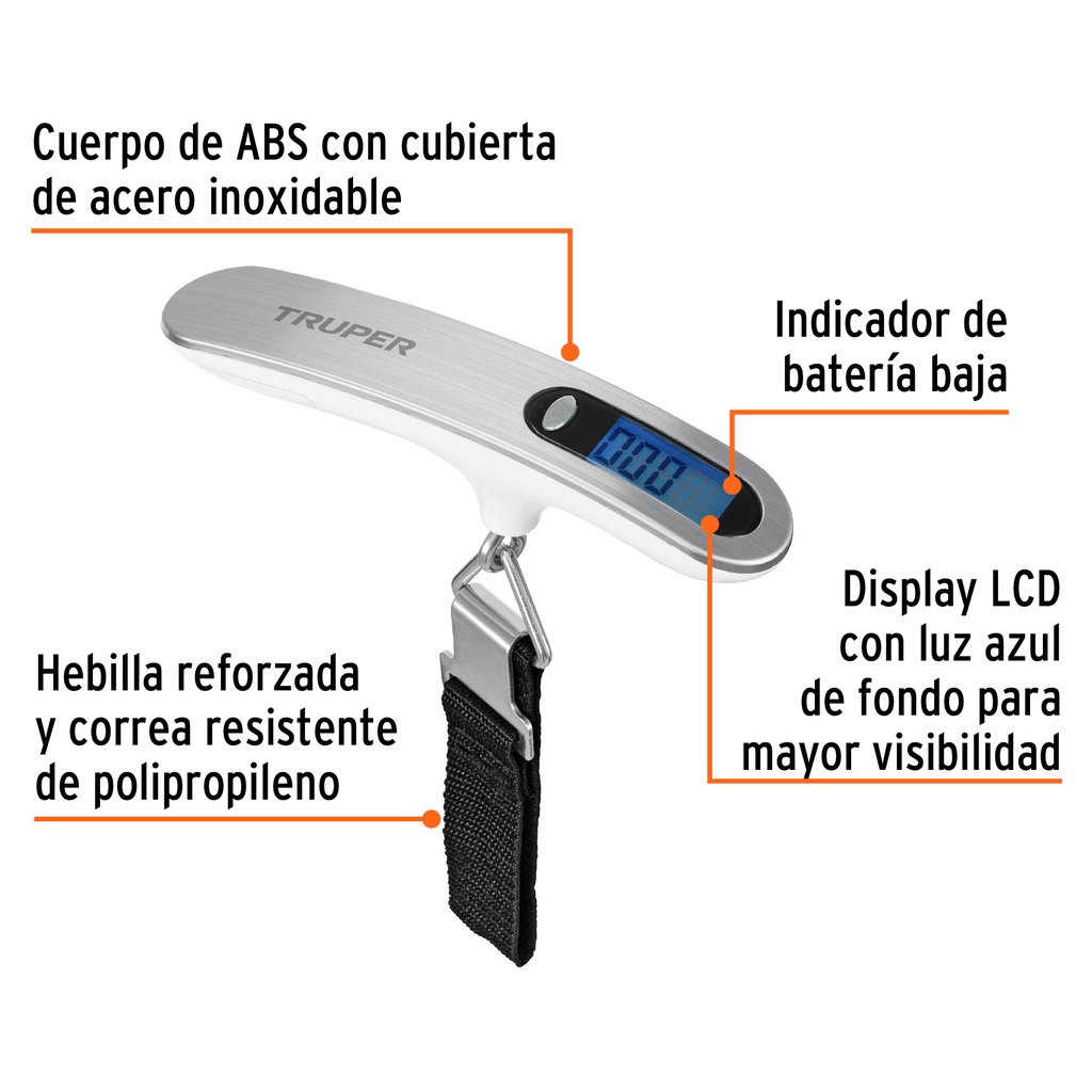 Balanza Manual Electrónica para Maleta TRUPER 100787