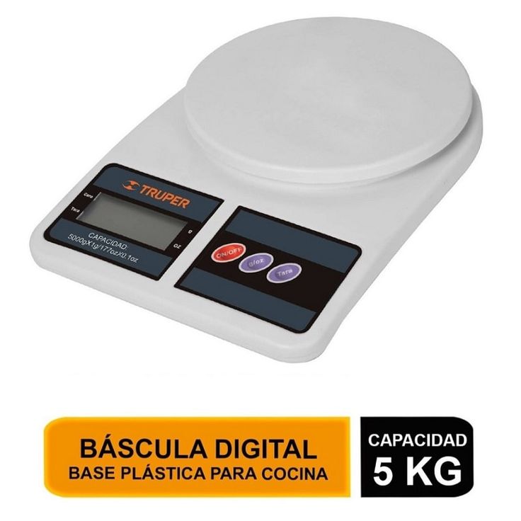 Balanza Digital para Cocina, 5 kg, TRUPER 15161