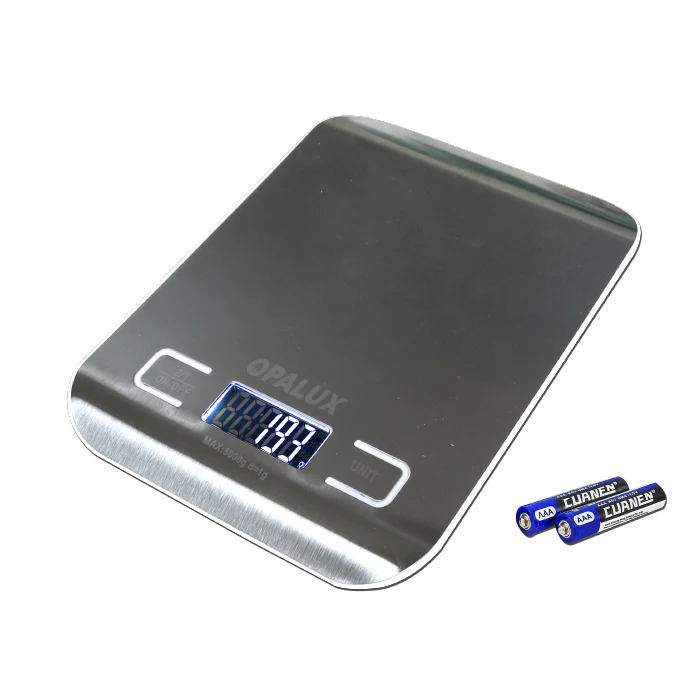 Balanza Digital Para Cocina "Opalux" 5. Kg Acerado