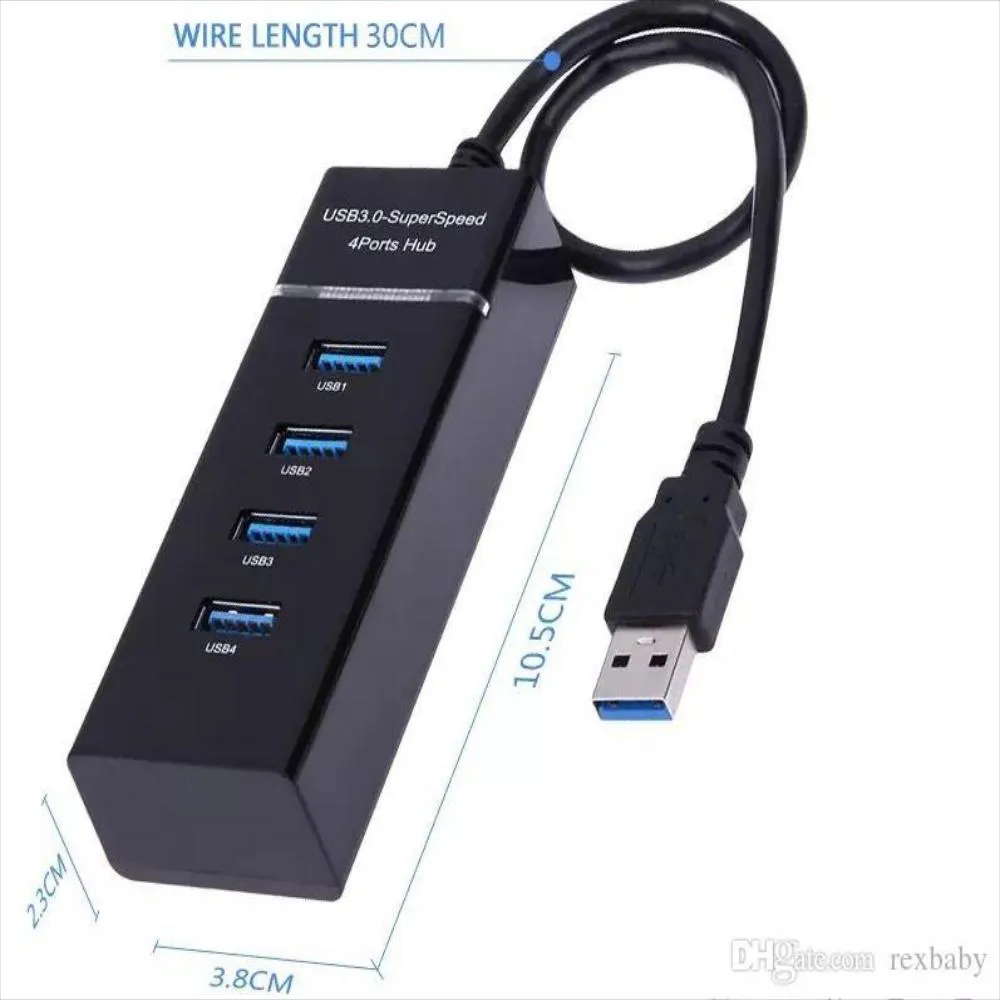 4 Puertos HUB USB 2.0 Led
