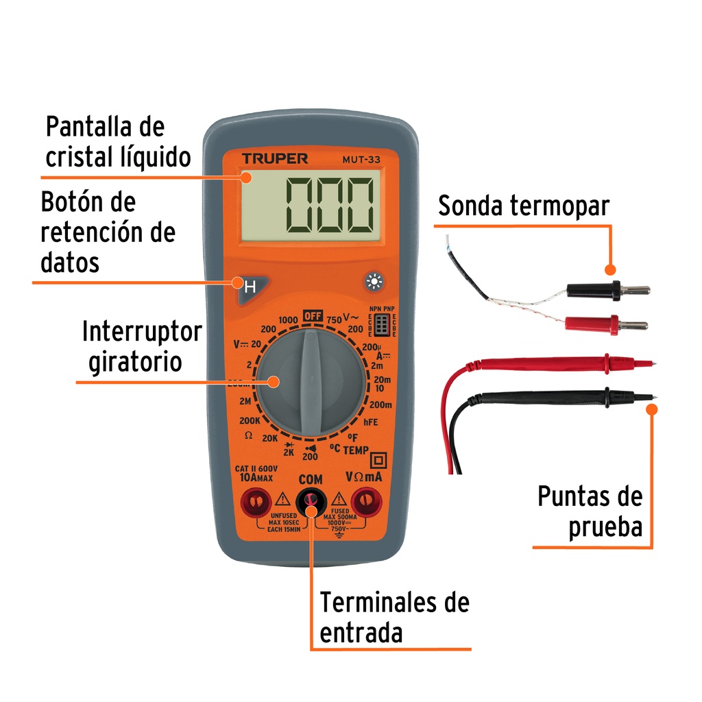 Multitester Digital Junior, TRUPER 10401