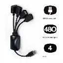 SWITCH 4 PUERTOS HUB USB 2.0 LED