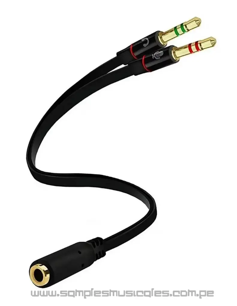1 Jack 3.5mm Estereo c/10cm Cable a 2 Plug 3.5mm