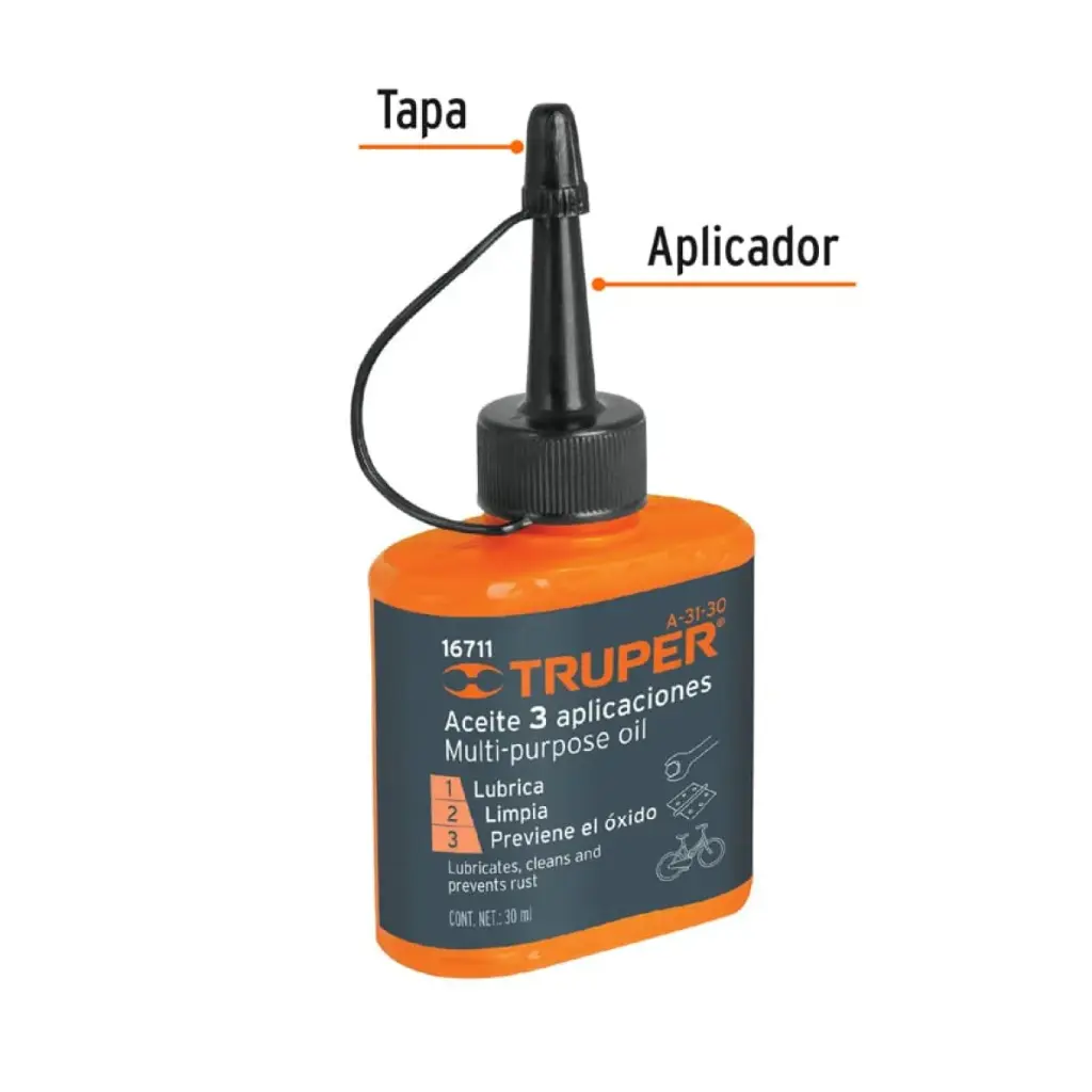 Aceite Multiusos de 30 ml (1oz), TRUPER 16711