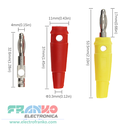 Conector Plug Banana de 4mm con Cubierta Siliconada