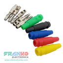 Conector Plug Banana de 4mm con Cubierta Siliconada