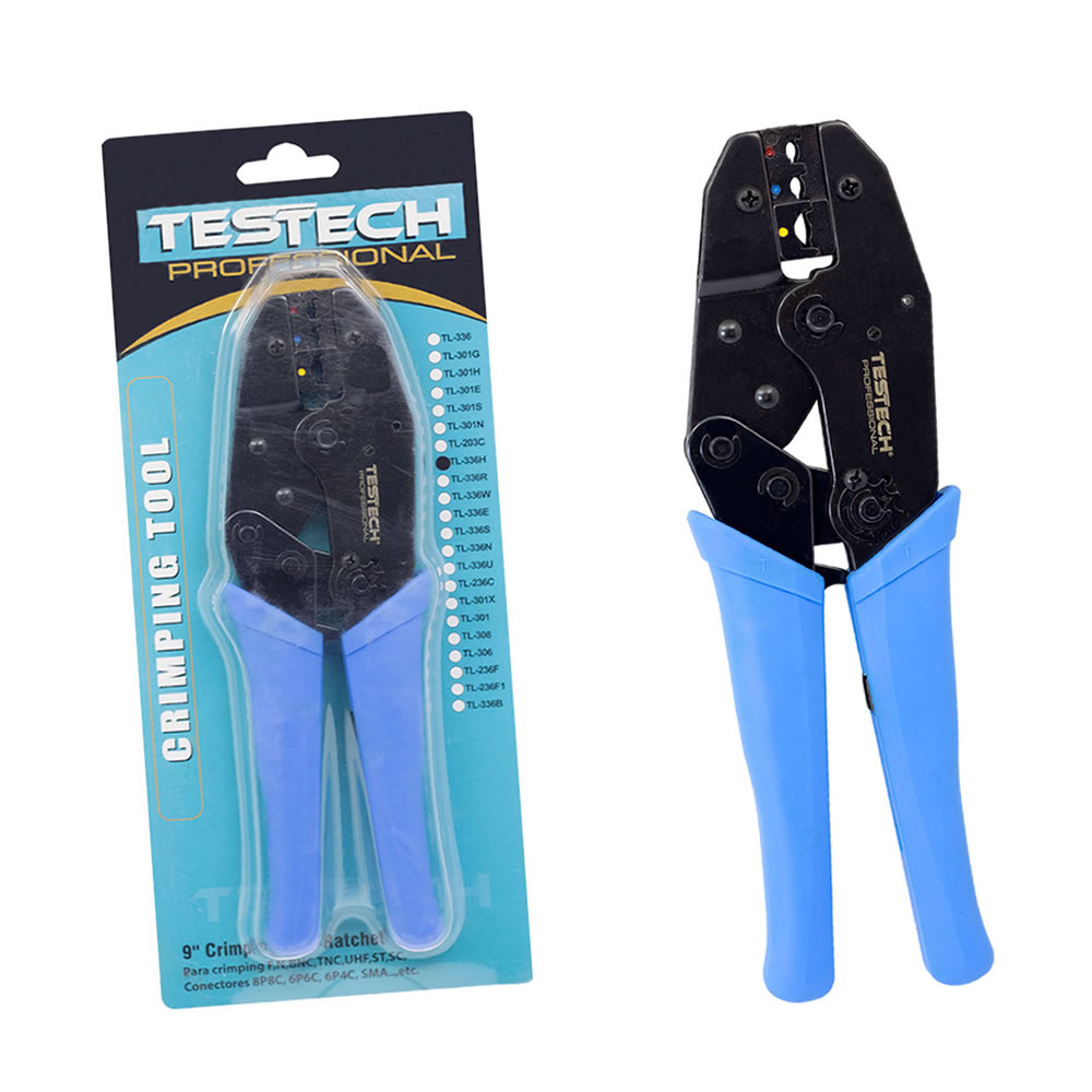 Alicate P/Terminales "Testech" AWG 22-18 /16-14 /12-10/, Din 0.5-1