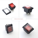 Cubierta Protectora Impermeable KCD4 para Interruptores 25x31mm Transparente