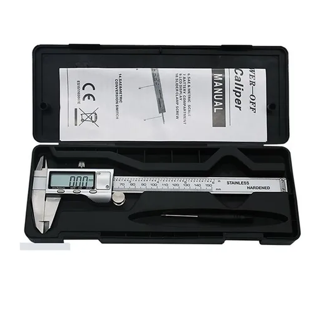 Calibrador Digital Vernier de 150 mm / 6" en Acero Inoxidable – Alta Precisión Franko