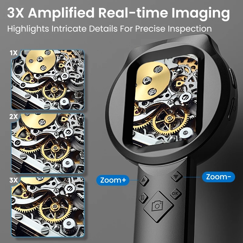Lupa Digital IPS 2.8" 1080P 100X – Microscopio Portátil para Reparación Electrónica y Joyería