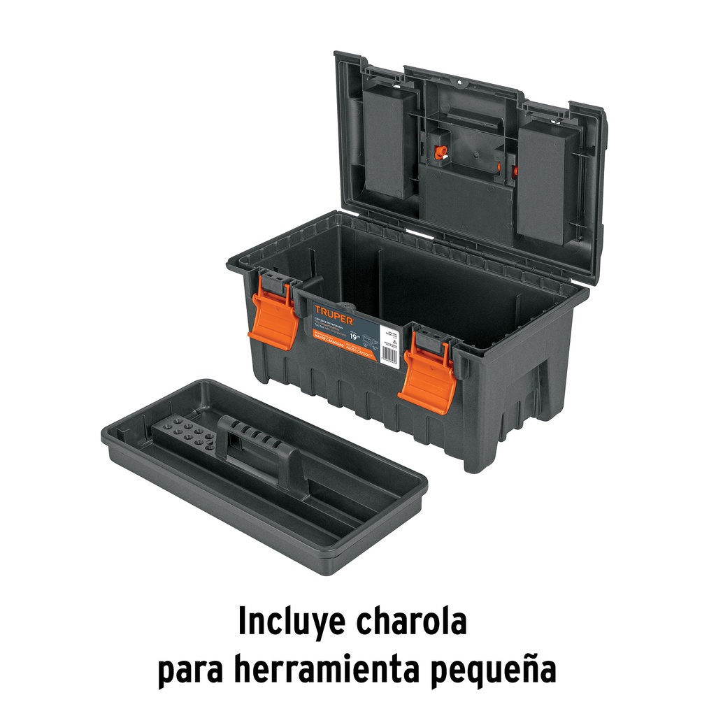 CHA-19NC Caja para Herramienta de 19" con Compartimentos, TRUPER 11143