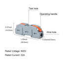 Conector de Conexion Rápida 1 a 1 (28–12 AWG) – Terminal de Empalme en Línea Aislados  