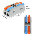 Conector de Conexion Rápida 2 a 2 (28–12 AWG) – Terminal de Empalme en Línea Aislados 