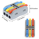 Conector de Conexion Rápida 3 a 3 (28–12 AWG) – Terminal de Empalme en Línea Aislados  