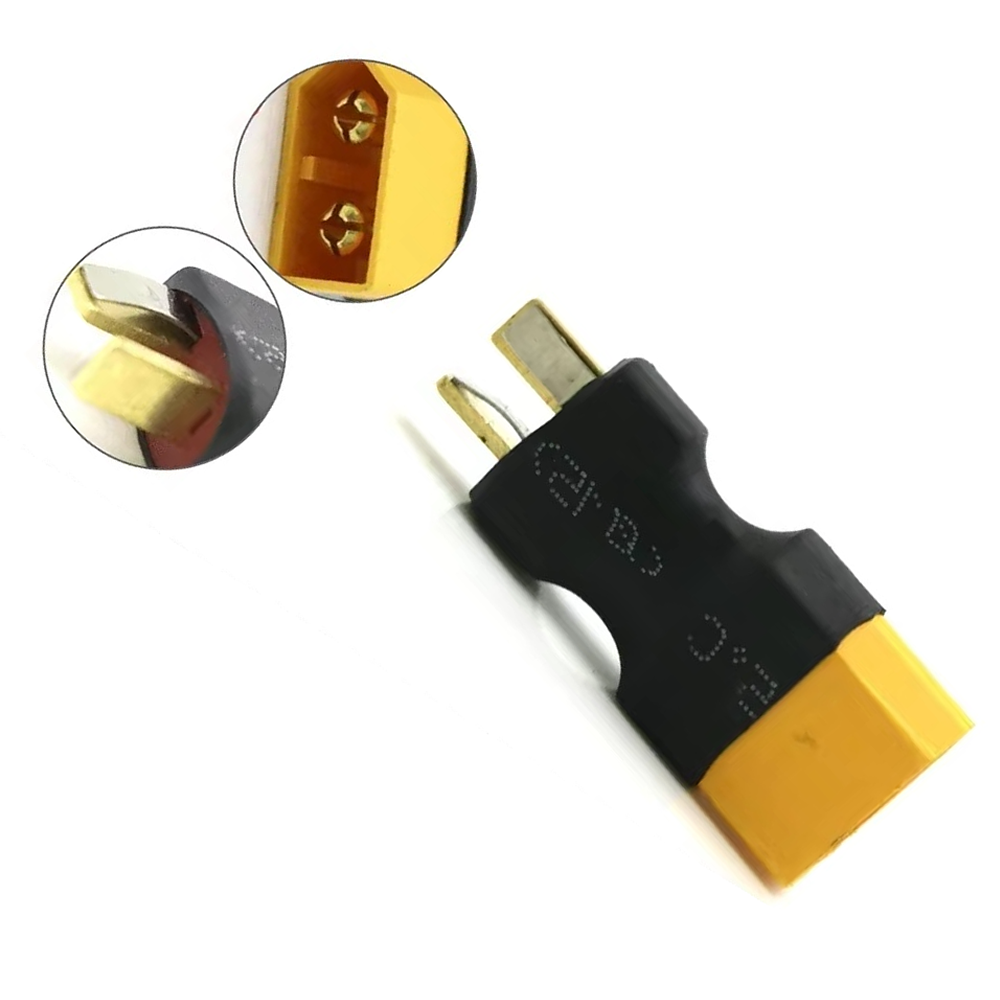 Adaptador Conector XT60 Macho a T-Plug (Deans) Macho para Batería LiPo RC