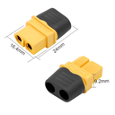 Conector XT60H Macho con Capucha de Protección para Baterías LiPo RC, Drones FPV y Autos