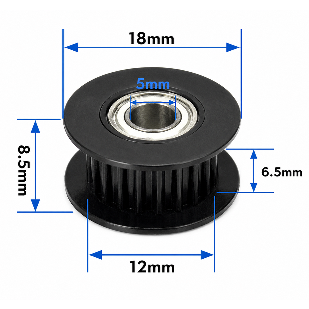 Polea Sincronizada GT2 Idler 20 Dientes Con Rodamiento