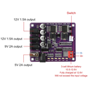 Mini UPS DC 40W, Modulo de Respaldo 11.1V, 4 Salidas DC y Puerto USB
