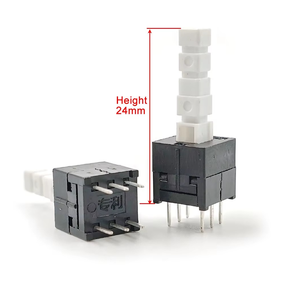 Interruptor Push Button 6 Pines 8x8mm Largo Tipo Switch Para PCB      