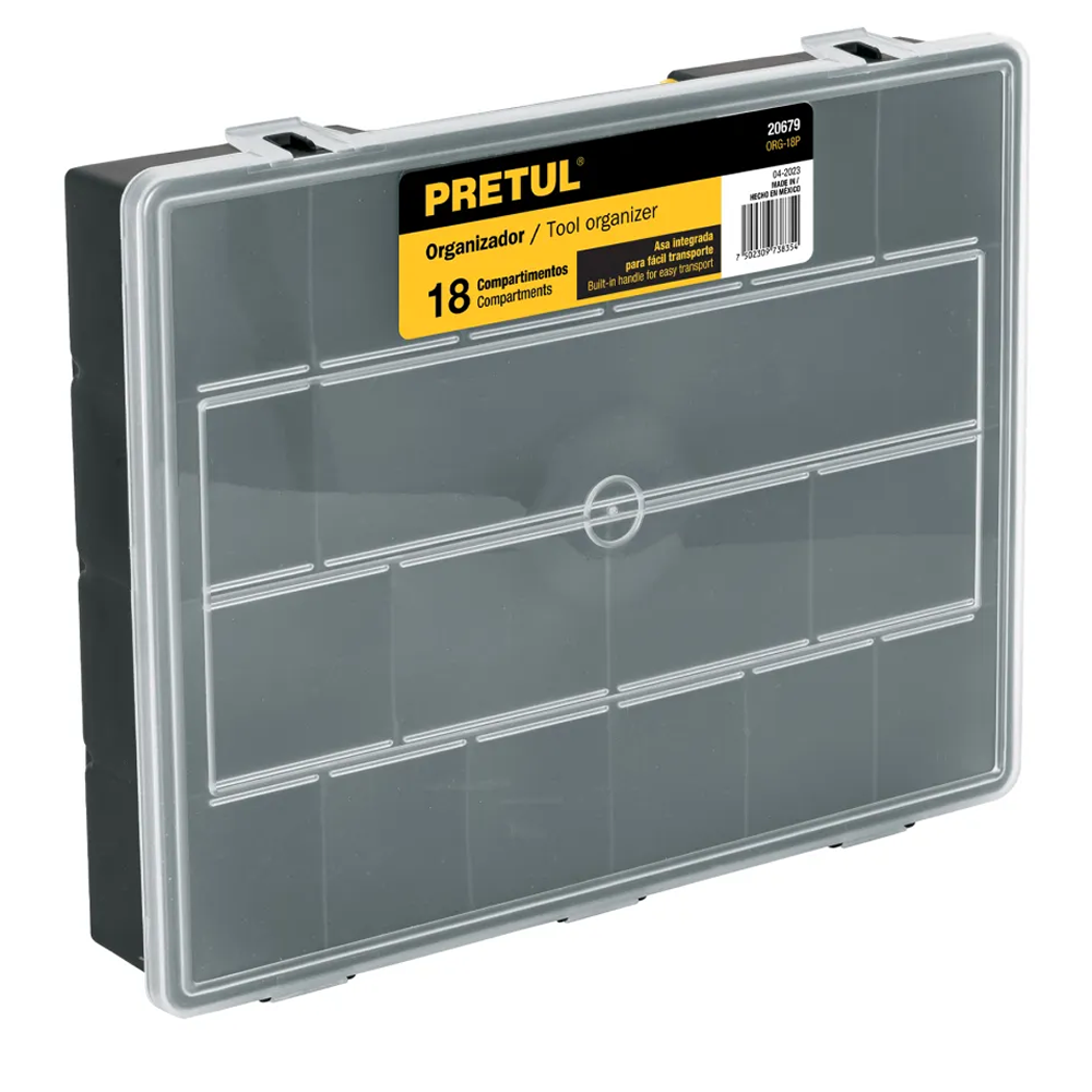 ORG-18 Organizador 14" con 18 Compartimientos PRETUL 20679