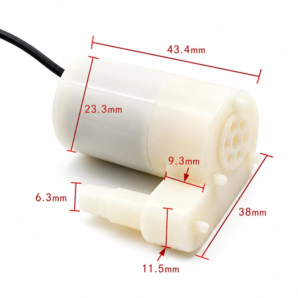 Mini Bomba de Agua Sumergible de 3-6VDC 150-220mA 1.2/1.6Lm