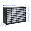  ORG-64 Organizador Gavetero de 8 Niveles con 64 Gavetas, TRUPER