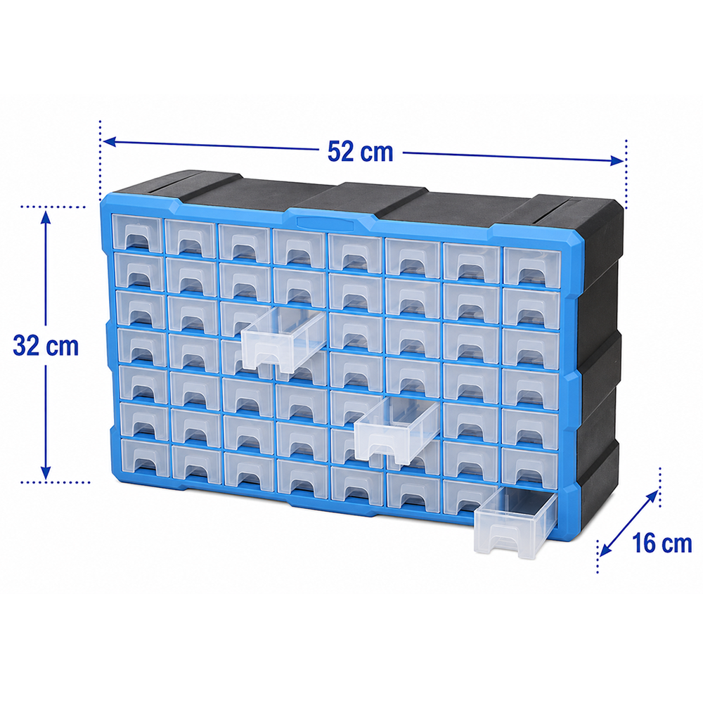 Organizador Termoplástico 64 Gavetas Horizontal