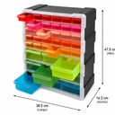 Organizador de 39 Gavetas Multicolor para Herramientas, BAUKER