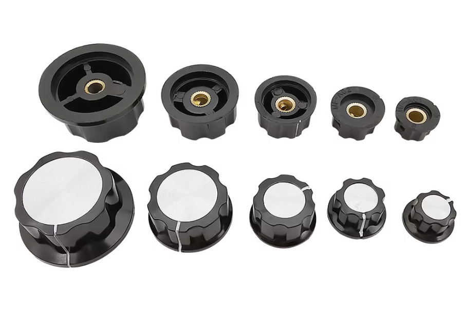 Perilla Plastica para Potenciometros de Eje de 6.3mm. Dimensiones: 27x15mm