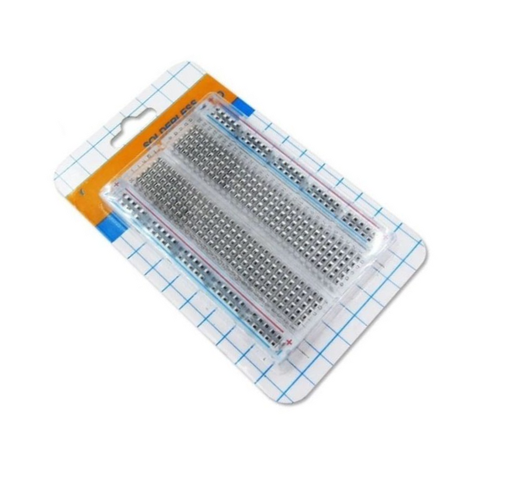  Protoboard Transparente de 400 Puntos Reforzados en Blister 