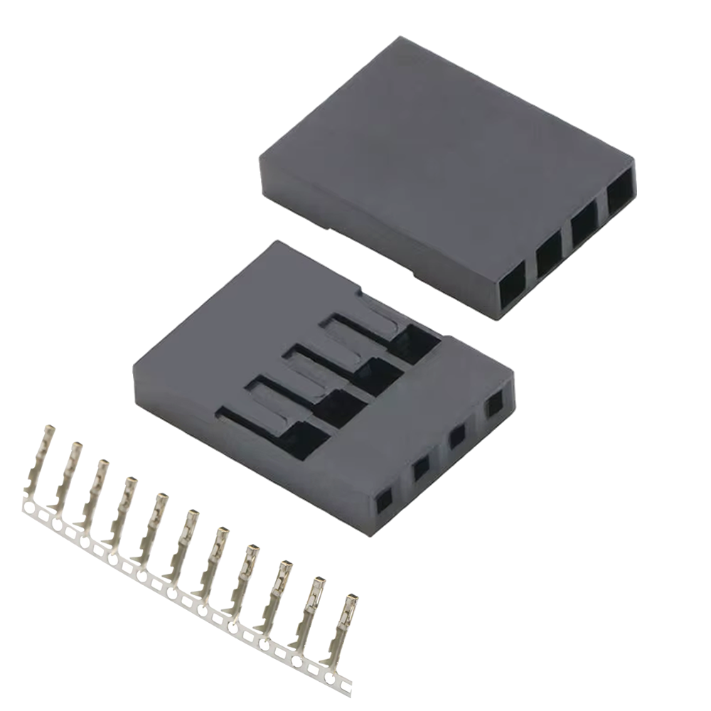 Conector Dupont TJC8 de 4 Pin – Carcasa Plástica, Paso 2.54 mm, Hembra 