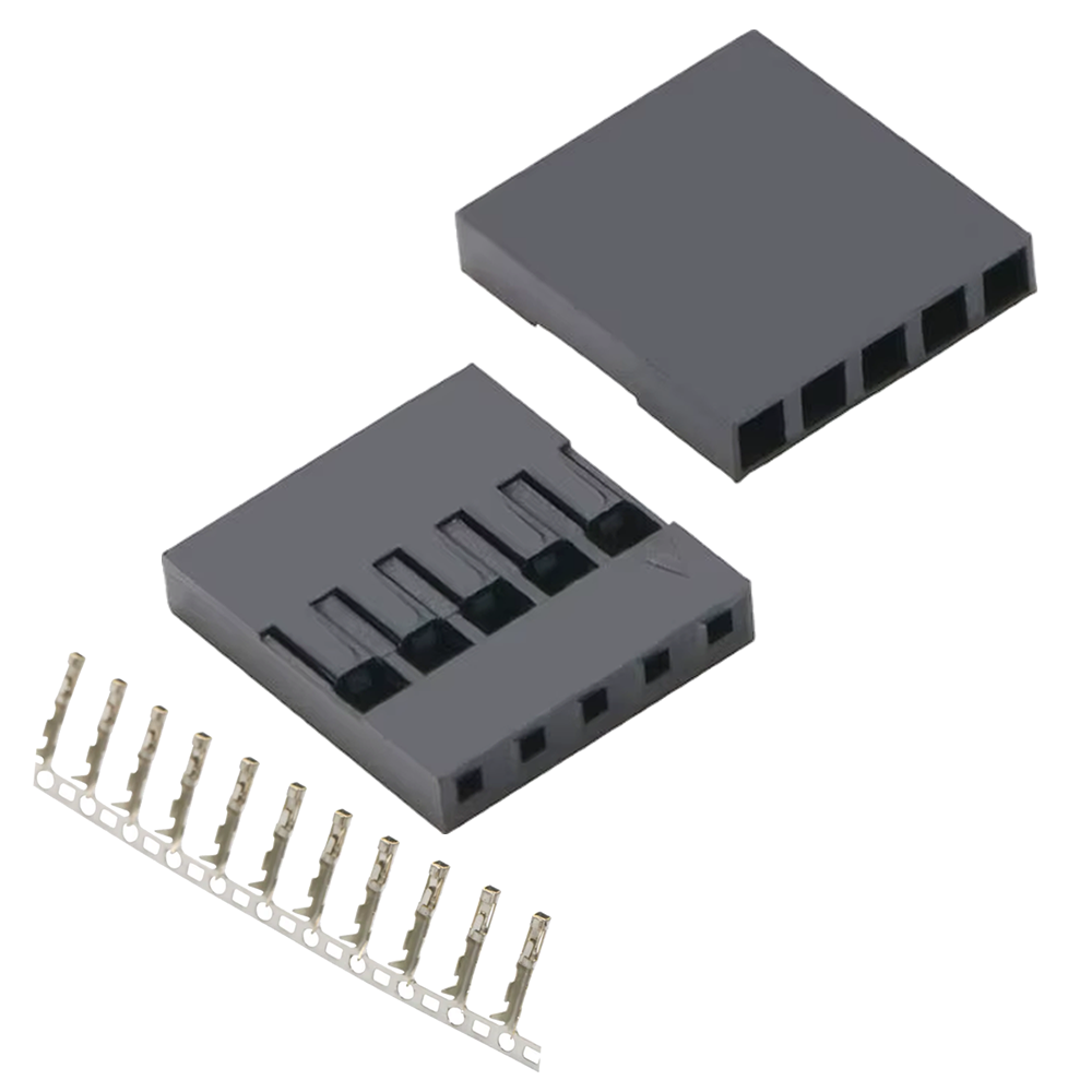 Conector Dupont TJC8 de 5 Pin – Carcasa Plástica, Paso 2.54 mm, Hembra 