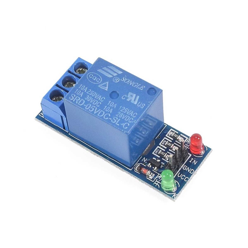Modulo de 1 Rele 5VDC 10A para Arduino y MCUs Low Level Triger