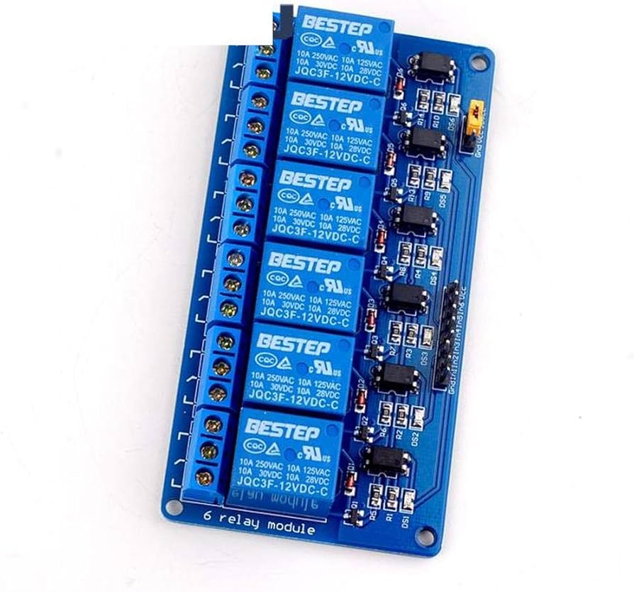 Módulo de 6 Relays en Circuito Impreso