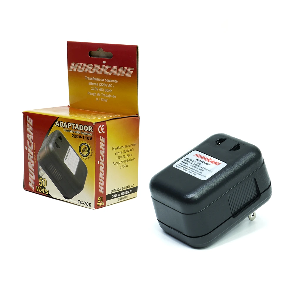 Transformador 220V/110V 50W 60HZ HURRICANE
