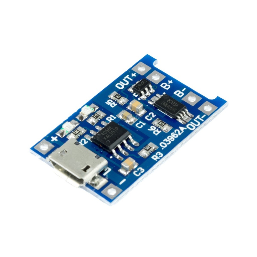 TP4056-C Modulo Cargador con Protección para Baterías Litio 3.7V TP4056 con Conector USB Tipo C
