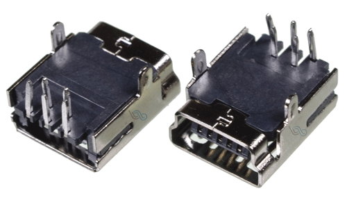 Conector Mini USB 5 Pines para  Impreso P./Imp. TH