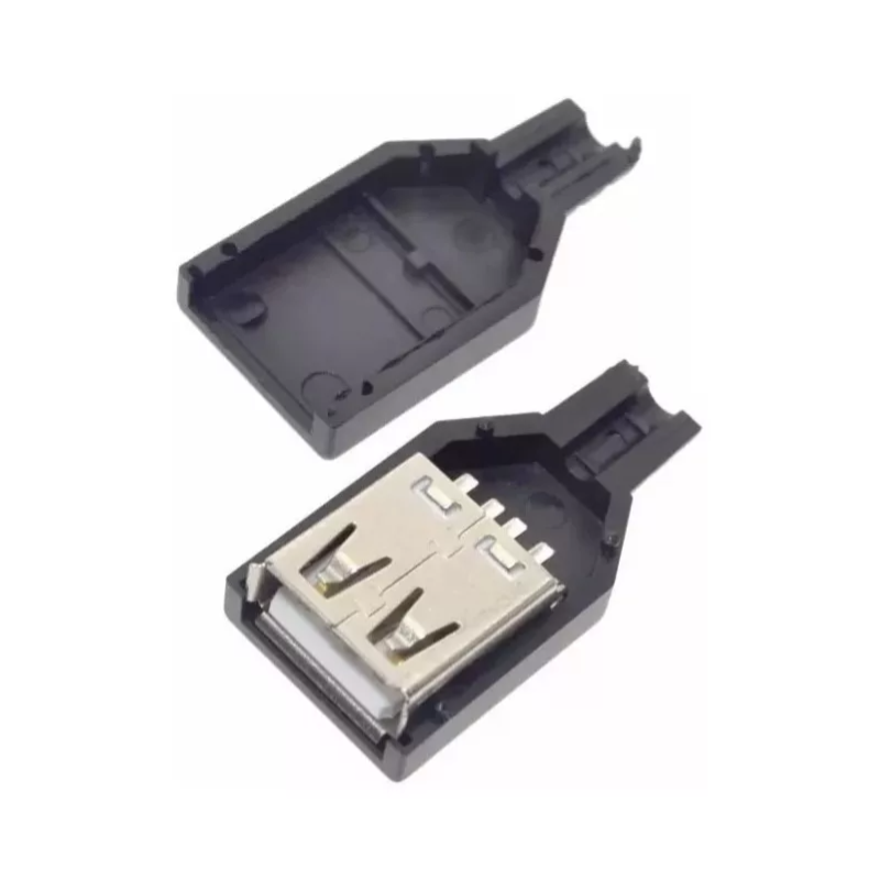 Conector USB Aéreo Hembra P./Capucha P./Cable