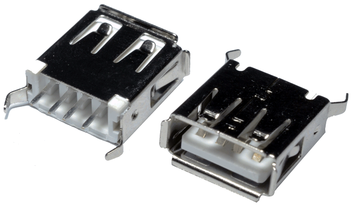 Conector USB Hembra AC P./Impreso Pin Recto
