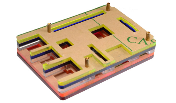Caja de Acrilico de 5 Colores para Raspberry
