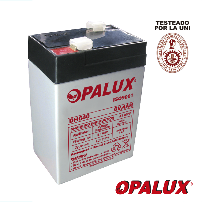DH-640 Batería Seca 6v. 4ah. OPALUX