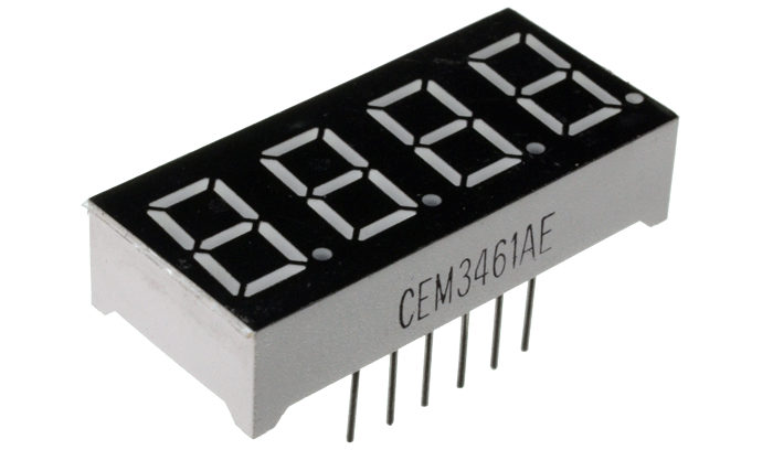 Display Multiplexado 4 Dig. CC 15X30mm
