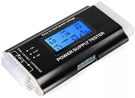 Probador de Fuente ATX con Pantalla LCD Verificador de Voltajes para PC