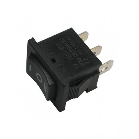 SWITCH NEGRO 6A 250VAC 15X21MM  3PIN SIN LUZ 3 POS