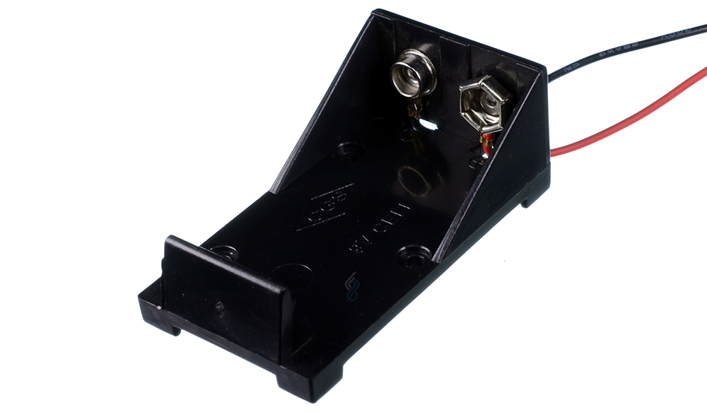 Porta Bateria 9V Base con Cable         