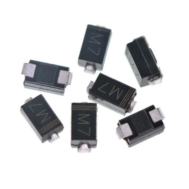 Diodo de Recuperación Estándar 1000V 1A SMD M7 Compatible con 1N4007 encapsulado DO-214AC