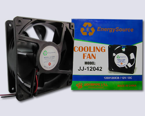 Ventilador 12x12x3.8 cms. Energy Source 12V 0.50A