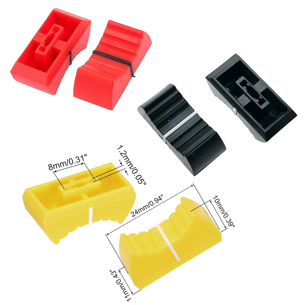 Perilla para Potenciometro Deslizante Perilla para Consola de Audio Material Plastico de Colores