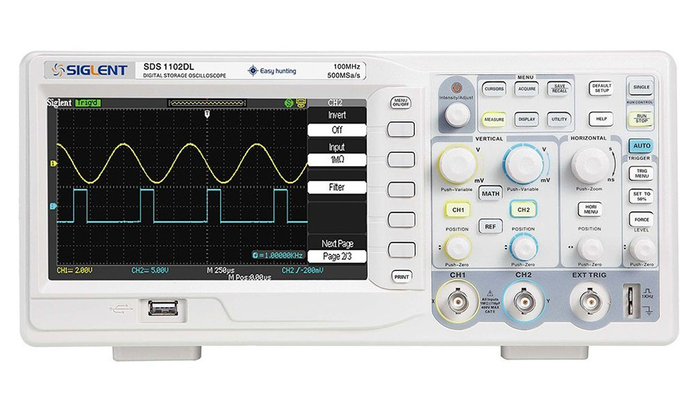 Osciloscopio Digital de 2 Canales de 50 MHZ Siglent