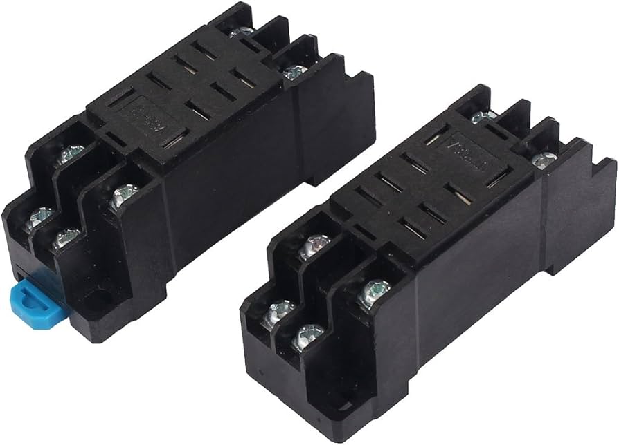 Zócalo de Relé DTF-08A para JQX-13F de 8 Pines, Montaje Riel